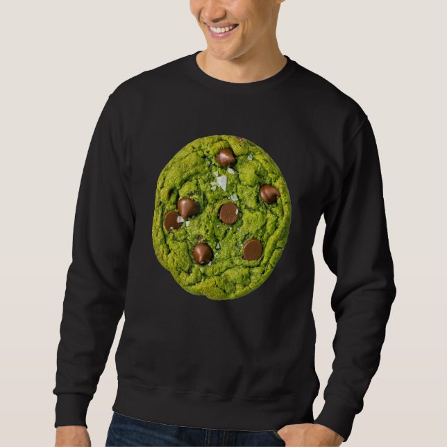 Sudadera Matcha Cookie Chocolate Chip Cookie Costume Verde (Anverso)