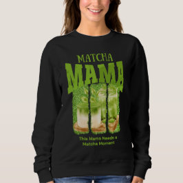 Sudadera MATCHA MAMA Purpurina Verde Brote de pincel