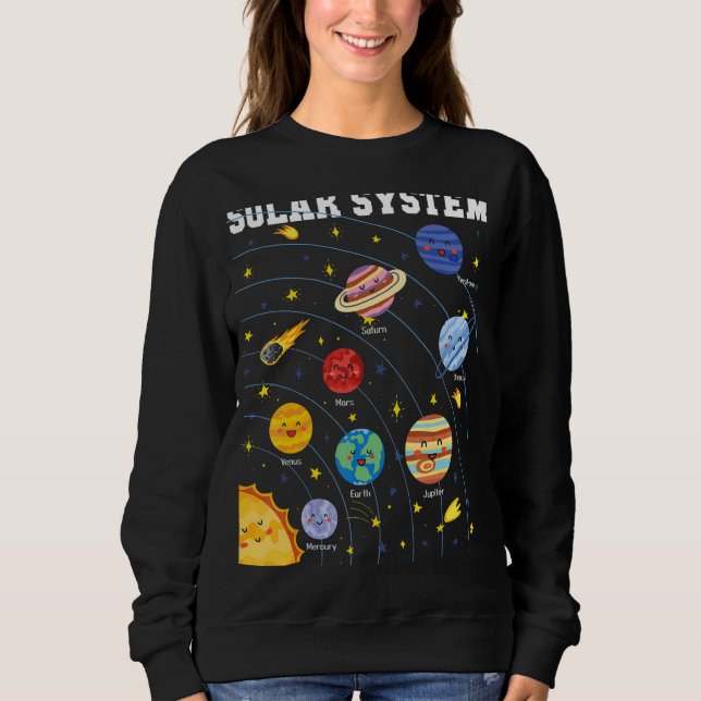 Sudadera Matchi del espacio astronómico de ciencia del plan (Anverso)