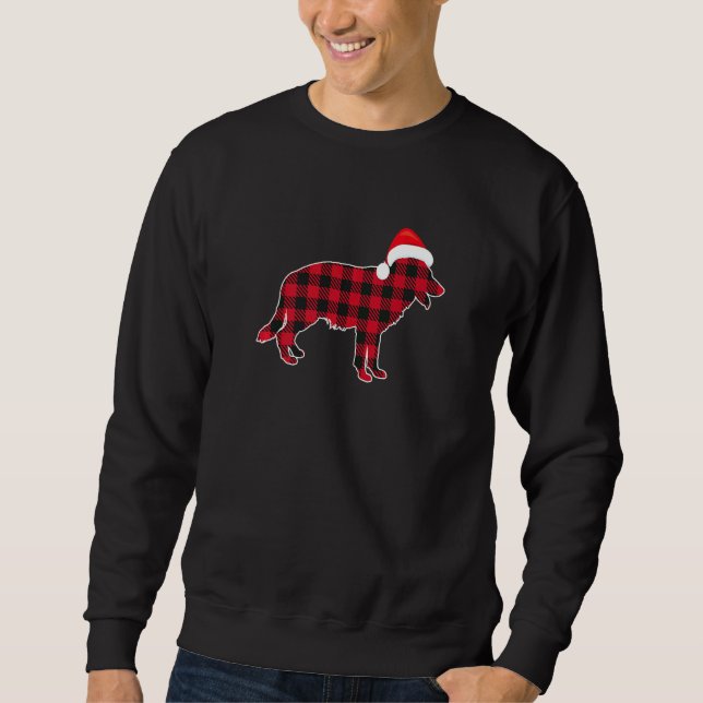 Sudadera Matchi, Navidades de Pastor Alemán de Buffalo Rojo (Anverso)