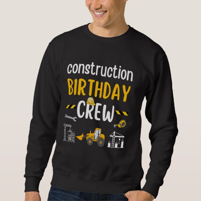 Sudadera Matchin de excavadora divertida de la tripulación  (Anverso)