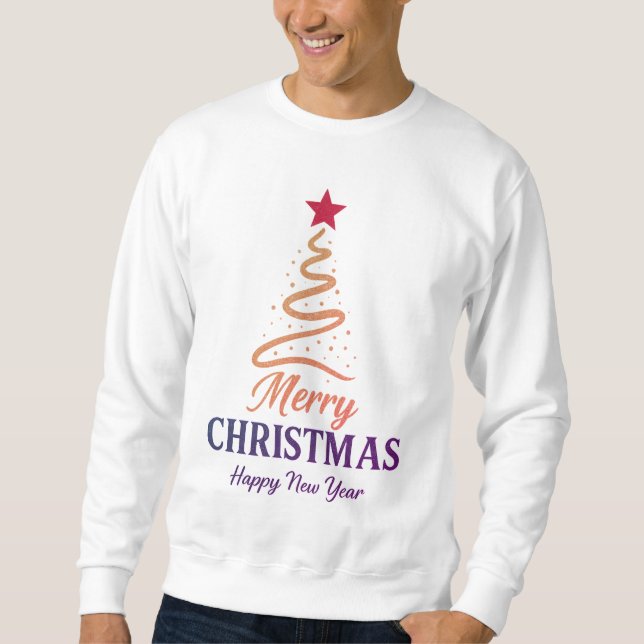 Sudadera Matching Christmas Minimal Crew Sweatshirt USA (Anverso)