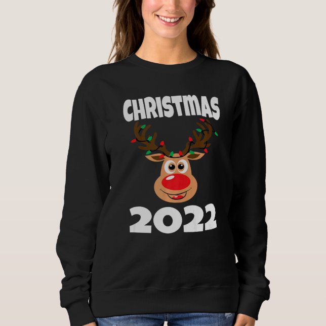 Sudadera Matching Family Christmas 2022 Cute Reindeer Holid (Anverso)