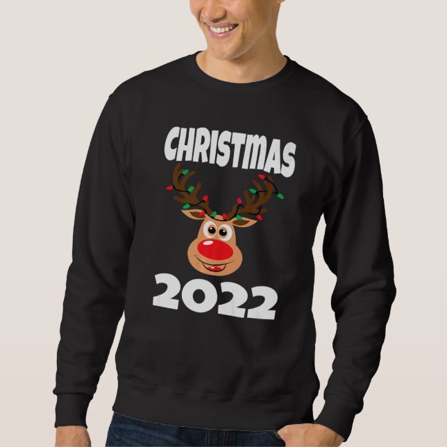Sudadera Matching Family Christmas 2022 Cute Reindeer Holid (Anverso)