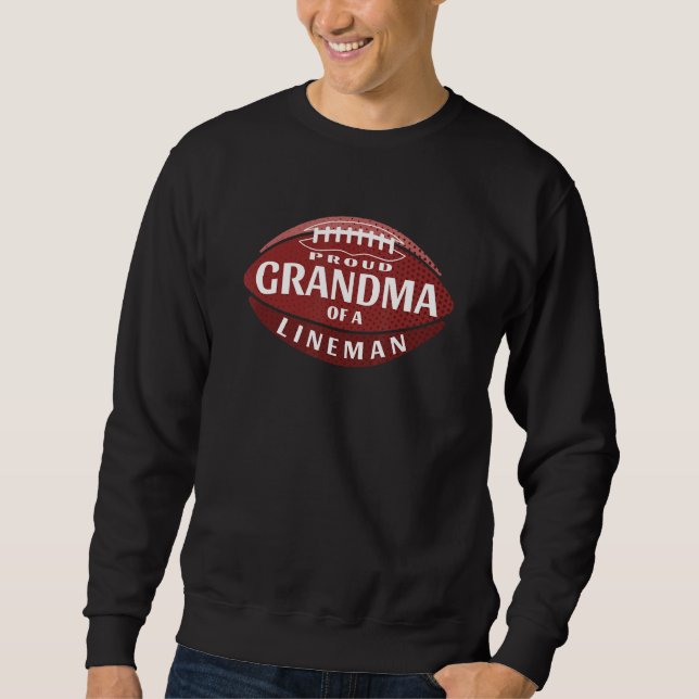Sudadera Matching Football Family  Proud Grandma of a Linem (Anverso)