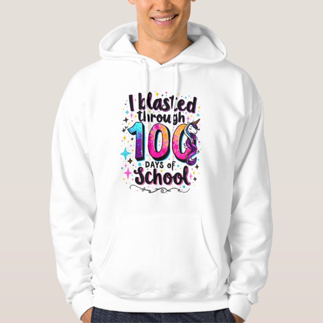 Sudadera Maté a 100 días de escuela de Unicorn (Anverso)