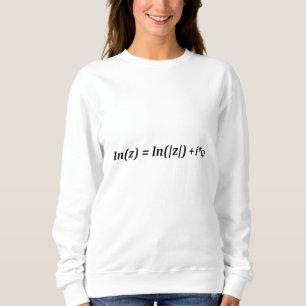 Sudadera Matemática de fórmula ln(z) = ln( z ) + i*j
