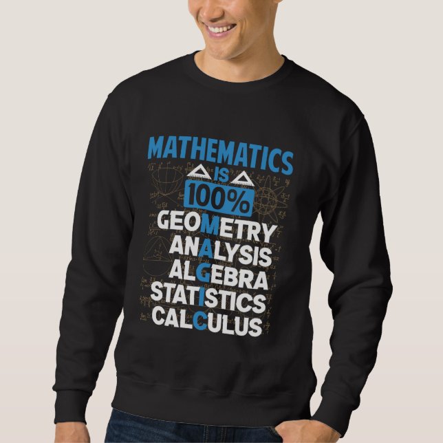 Sudadera Matemática Es 100 Té Magnífico De Matemáticas De C (Anverso)