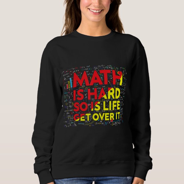 Sudadera Matemática matemática es matemática difícil maestr (Anverso)