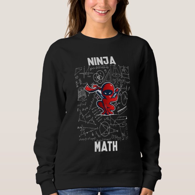 Sudadera Matemática Ninja para los niños maestros de matemá (Anverso)