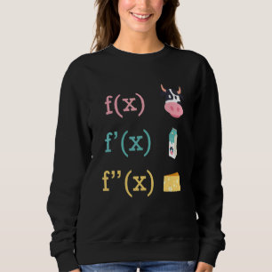 Sudadera Matemáticas Divertidas Vaca Derivación De Queso Le
