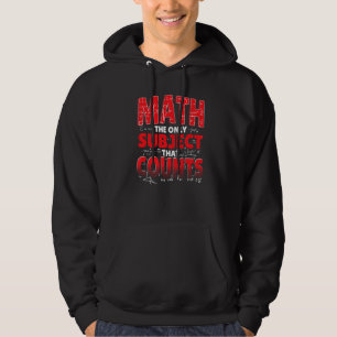 Sudadera Matemáticas: El único sujeto que cuenta Mamáes mat
