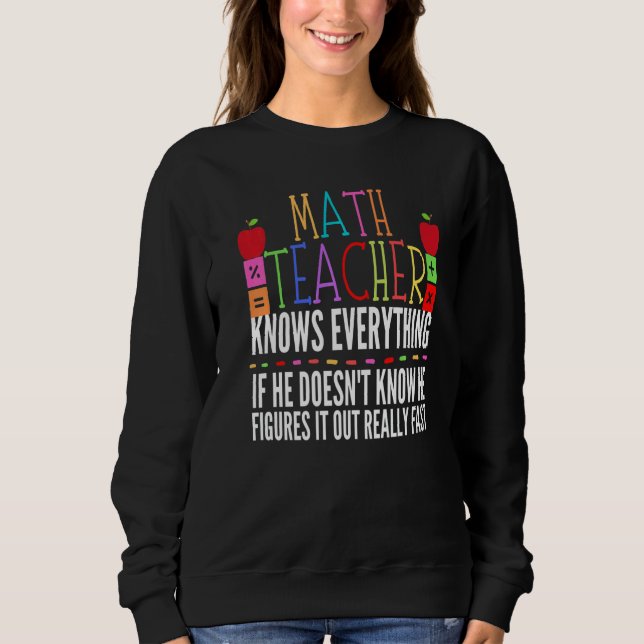 Sudadera Matemáticas Para Hombres Estudiantes Guay Math Tea (Anverso)