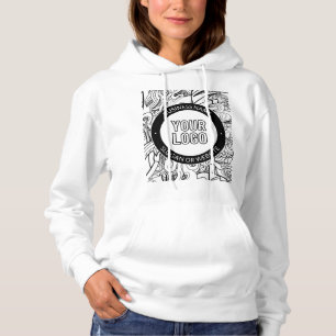 Sudadera Material gráfico de línea moderno y su logotipo co