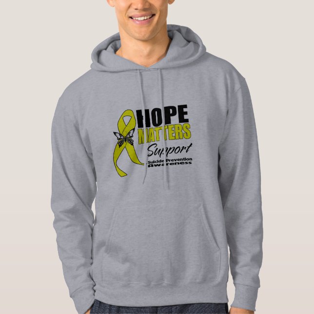 Sudadera Materias de la esperanza de la prevención del (Anverso)