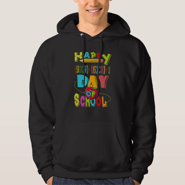 Sudadera Math 100th Day of School 100 days of school teache (Anverso)