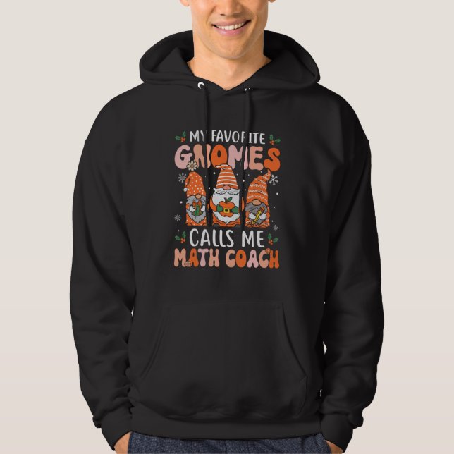 Sudadera Math Coach  Christmas Gnomes Math Teacher (Anverso)