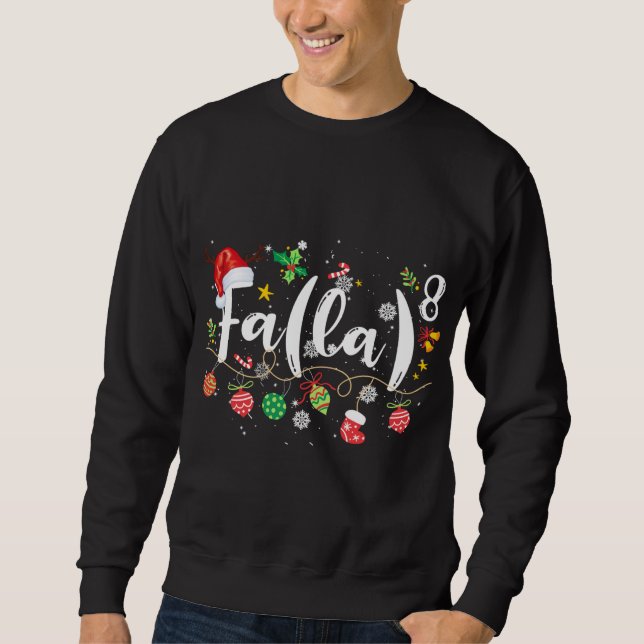 Sudadera Math Fa La 8 Santa Navidades Maestra de pijamas es (Anverso)