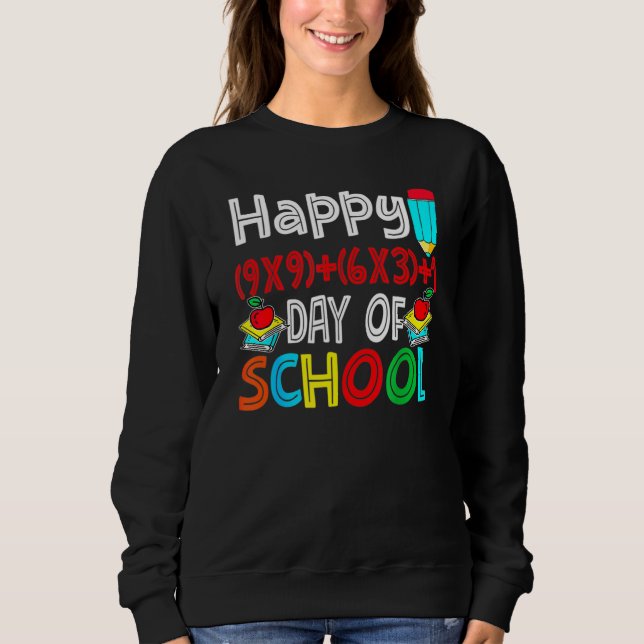 Sudadera Math Feliz 100 días de clase 100 días de maestro (Anverso)