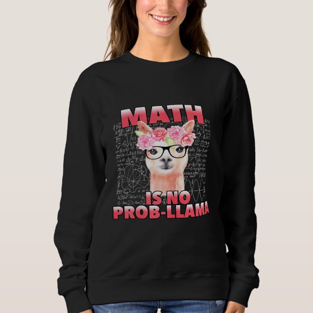 Sudadera Math Llama no es una profesora educativa para muje (Anverso)
