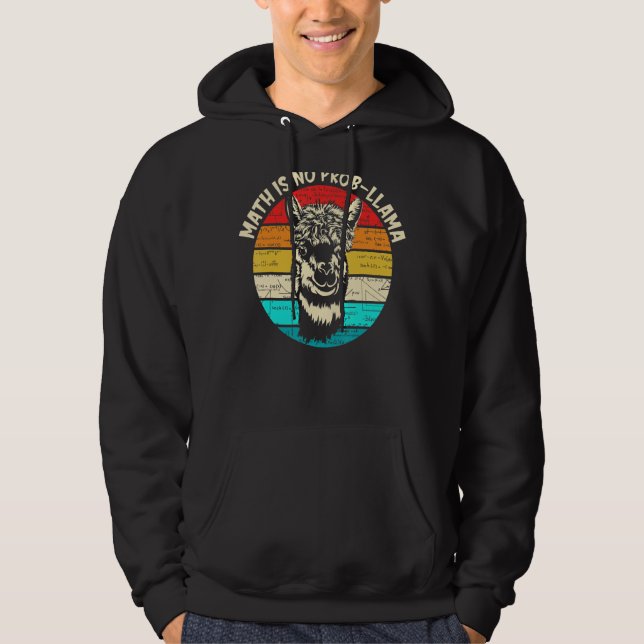 Sudadera Math Llama Teacher Math no es prob llama (Anverso)