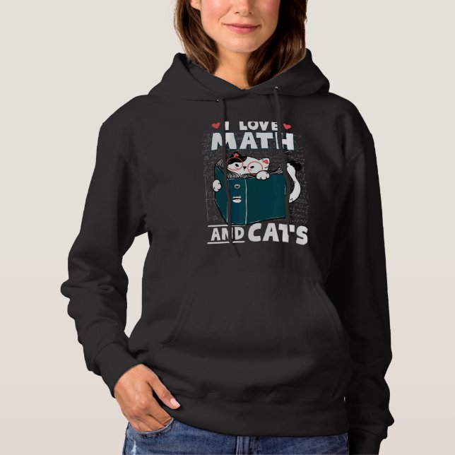 Sudadera Math Nerd Math Teacher Cat I Love Math Y Cats (Anverso)