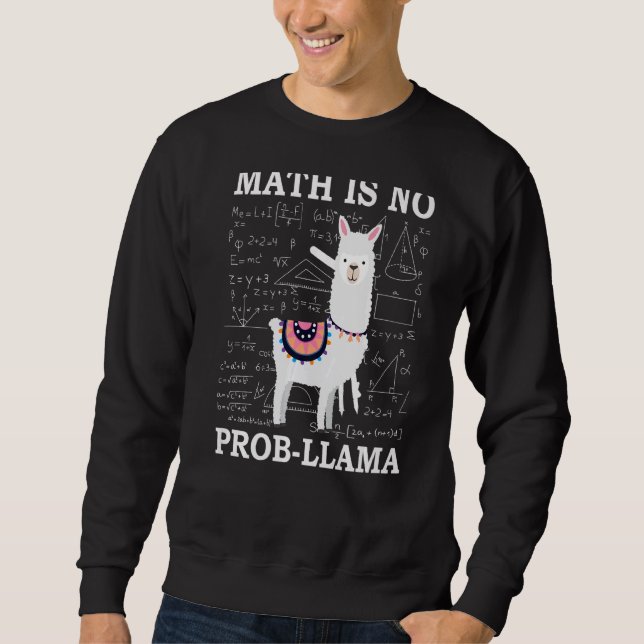 Sudadera Math no es un prob llama profesora Alpaca (Anverso)