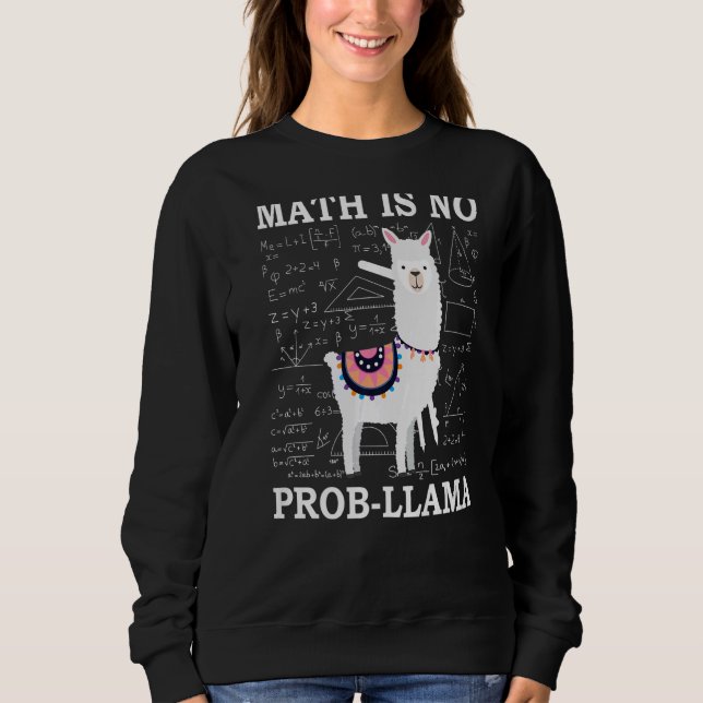 Sudadera Math no es un prob llama profesora Alpaca (Anverso)