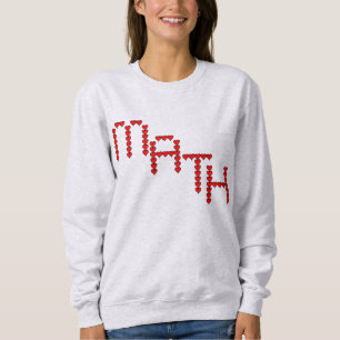 Sudadera Math Red Hearts Text