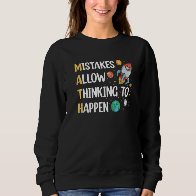 Sudadera Math Study Guide Teacher Mistakes Allow Thinking T (Anverso)