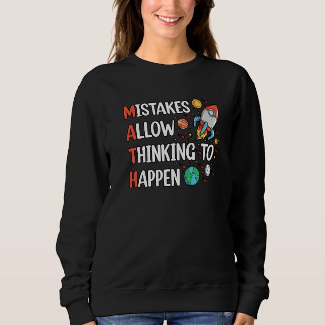 Sudadera Math Study Guide Teacher Mistakes Allow Thinking T (Anverso)