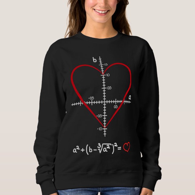 Sudadera Maths Teacher Heart Equation Valentines Day Maths (Anverso)