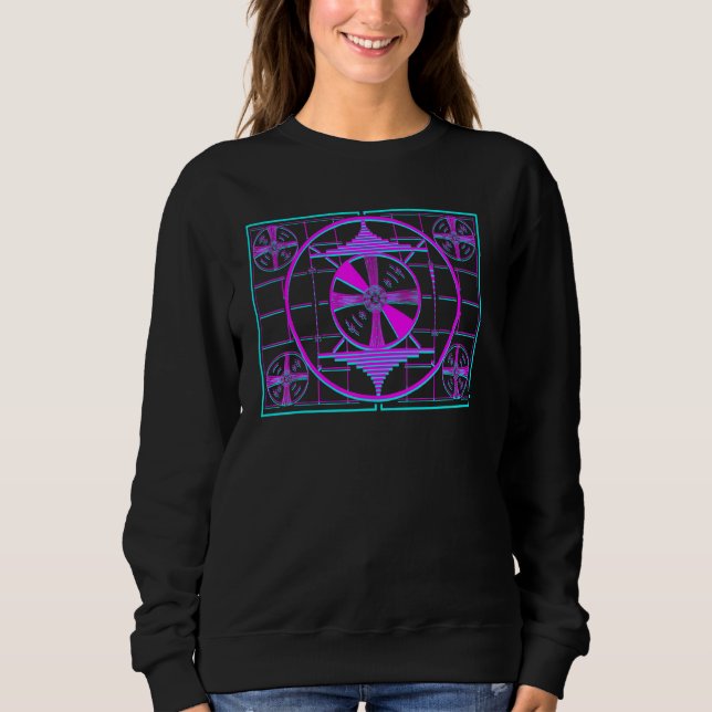 Sudadera Mathware Geeky Tv Test Pattern Mathematics Math Pu (Anverso)