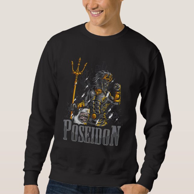 Sudadera Matiología Griega Antigua De Poseidón (Anverso)