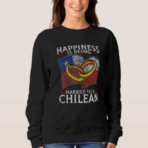 Sudadera Matrimonio chileno Chile Bandera Casada Cultura Ma