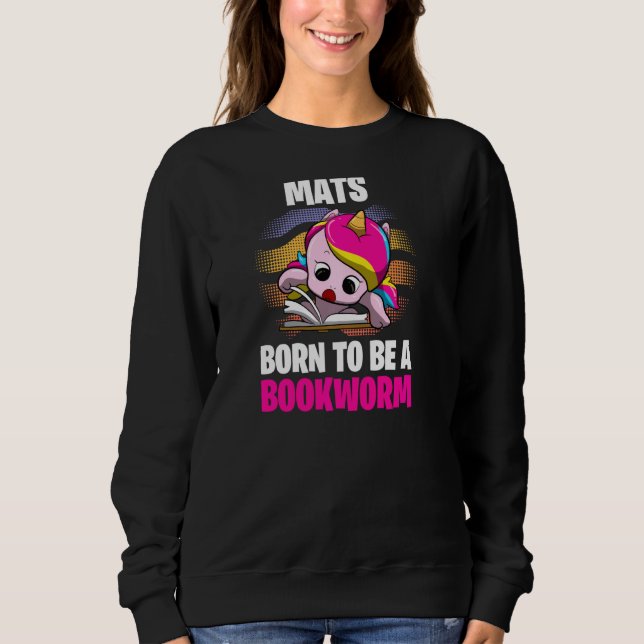 Sudadera Mats Nació Para Ser Un Pullover Personalizado De B (Anverso)