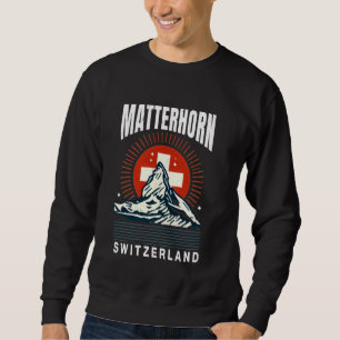 Sudadera Matterhorn Suiza - Bandera suiza Usa Mo alpino