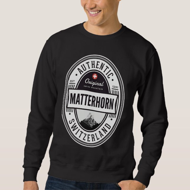 Sudadera Matterhorn Zermatt Switzerland Hikers Mountaineeri (Anverso)
