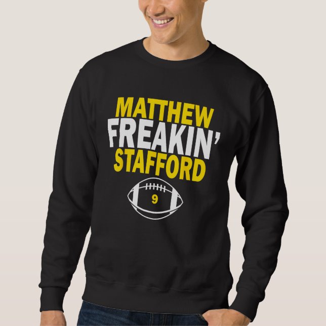 Sudadera Matthew Freakin' Stafford Número 9 (Anverso)