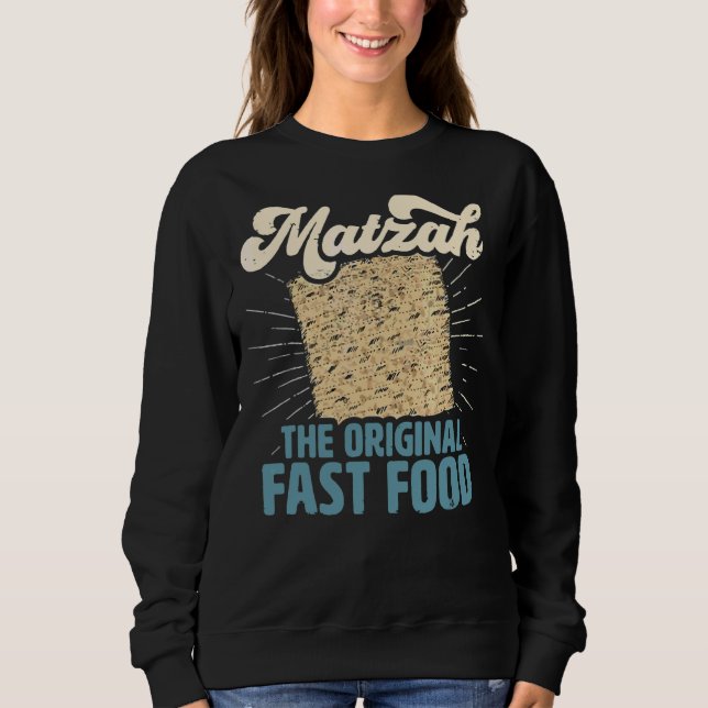 Sudadera Matzah La Bola De Comida Rápida Original Matzo (Anverso)