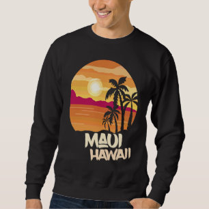 Sudadera Maui Hawái Palmeras Playa Vacaciones Océano Surf