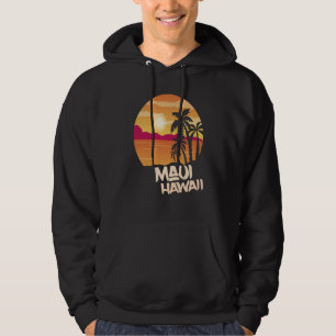 Sudadera Maui Hawái Palmeras Playa Vacaciones Océano Surf