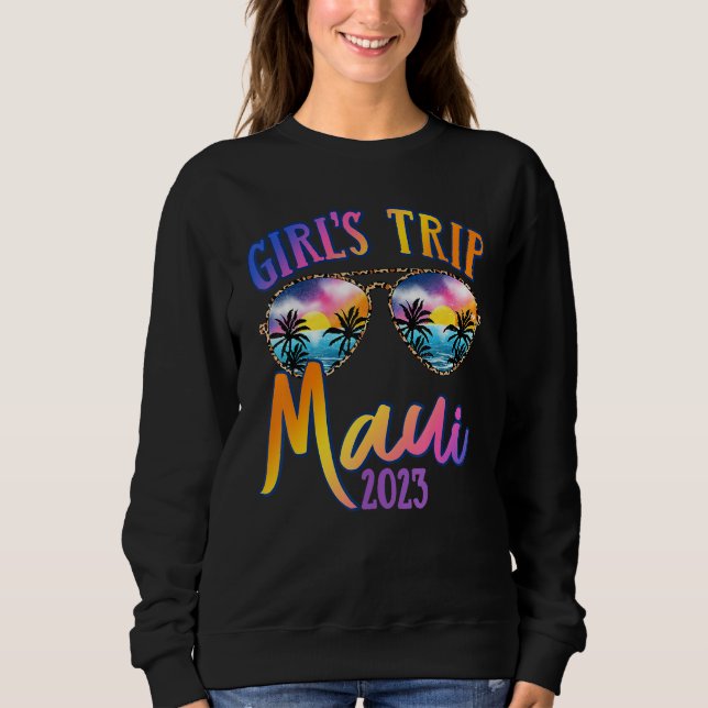 Sudadera Maui Hawaii 2023 Girls Trip Sunglasses Summer Girl (Anverso)