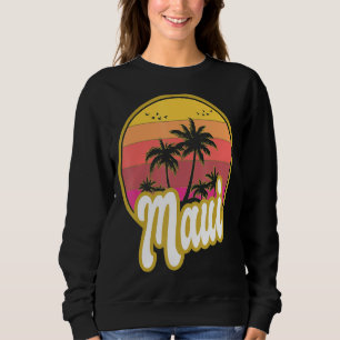 Sudadera Maui Hawaii Beach Retro Sunset