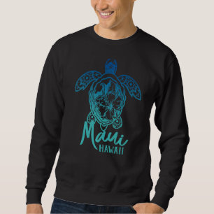 Sudadera Maui Sea Turtles Hawaii Marine Turtle Flower Tro