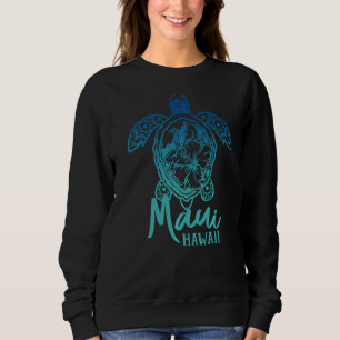 Sudadera Maui Sea Turtles Hawaii Marine Turtle Flower Tro