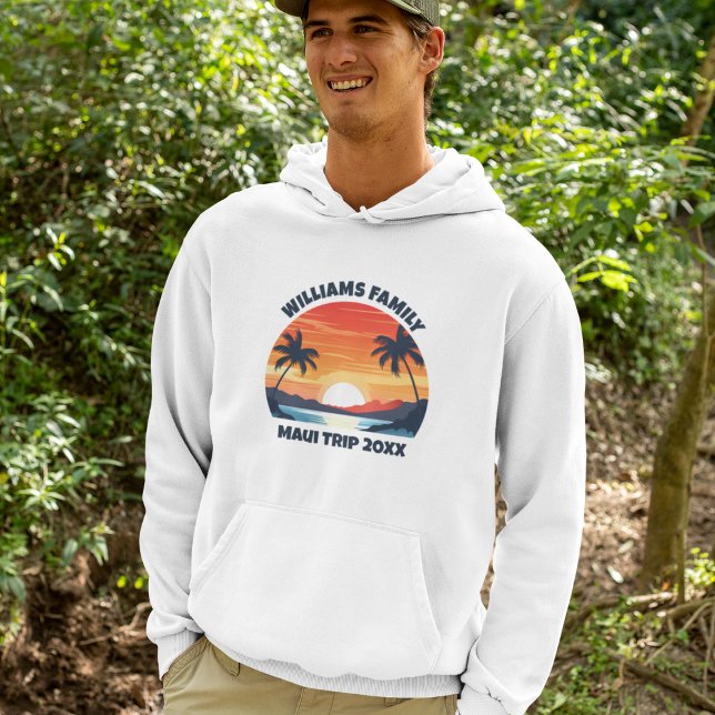Sudadera Maui Vacation Guay Sunrise Palm Trees Personalizad (Subido por el creador)