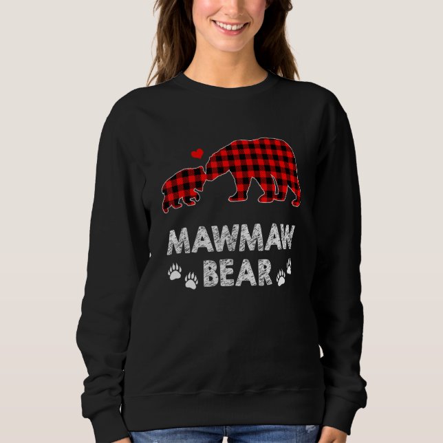 Sudadera Mawmaw Bear Mujeres Navidades Pajama (Anverso)