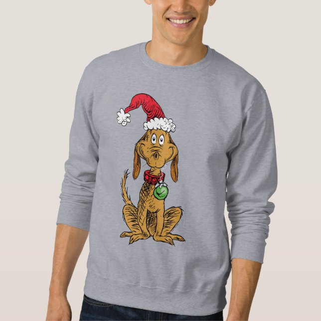 Sudadera Max el perro con sombrero de Santa (Anverso)