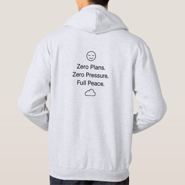 Sudadera Máxima paz Hoodie Estético Mínimo - Negrita y Casu (Reverso)